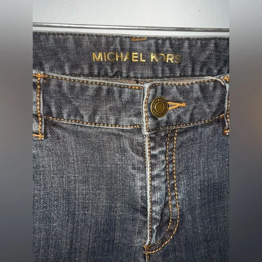 Michael Kors Women’s Dark Gray-Blue Denim Boot cut Jeans size 8 EUC